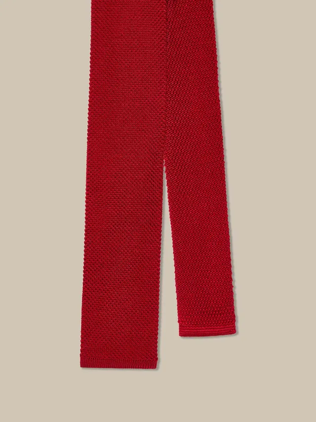 Robert Talbott Redford Silk Knit cravatta rossa REG in seta
