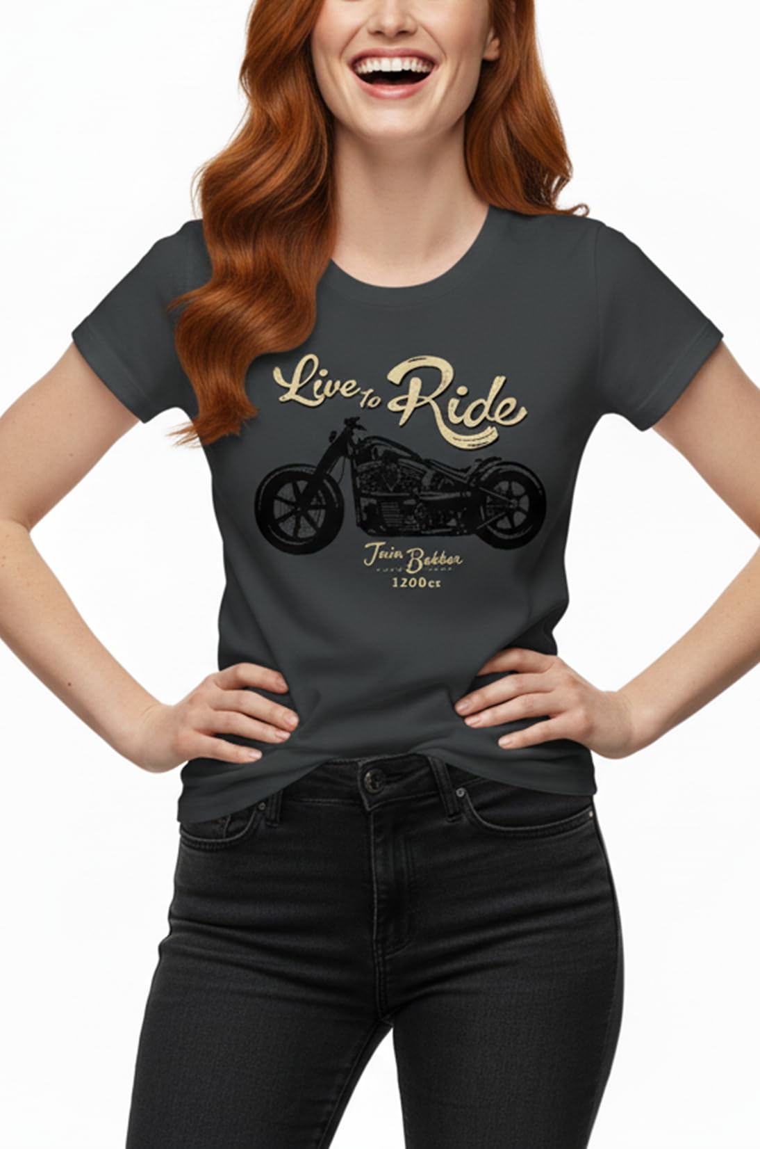 Makaya Live To Ride T-Shirt Donna S Cotone Serigrafia