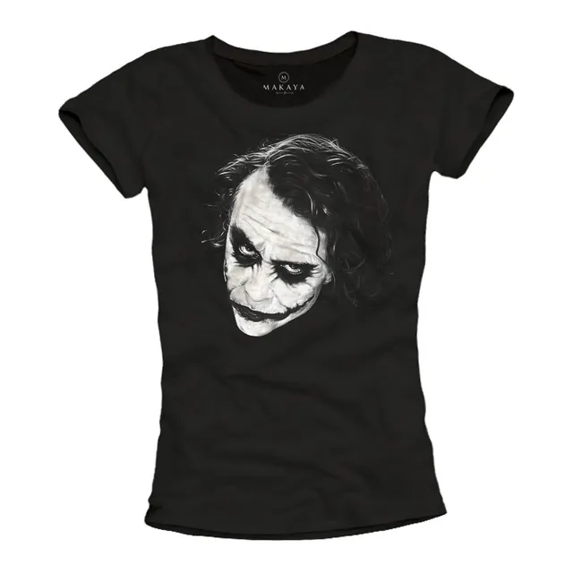 Makaya Joker Why So Serious t-shirt donna cotone nera L