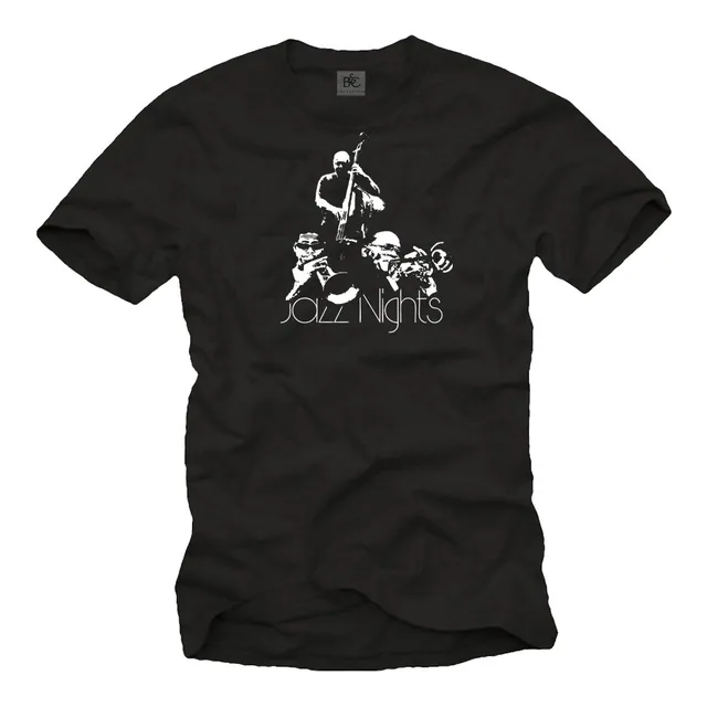 Makaya T-Shirt Uomo Jazz Nera Cotone XXL