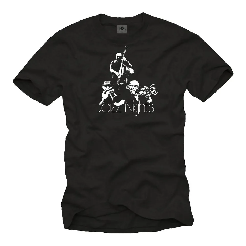 Makaya T-Shirt Uomo Jazz Nera Cotone XXL