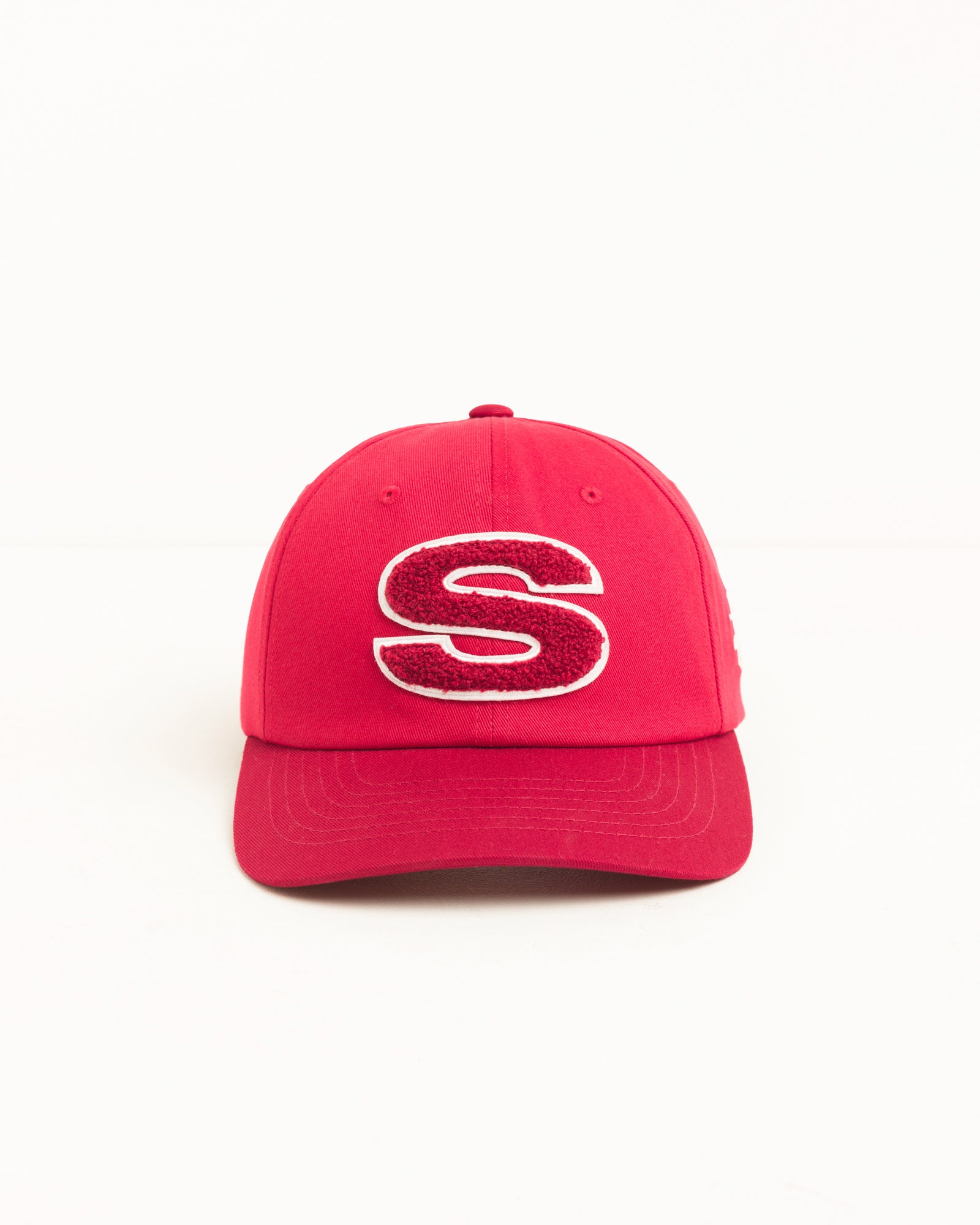 Stussy Chenille S Snapback cappello Gym Red cotone