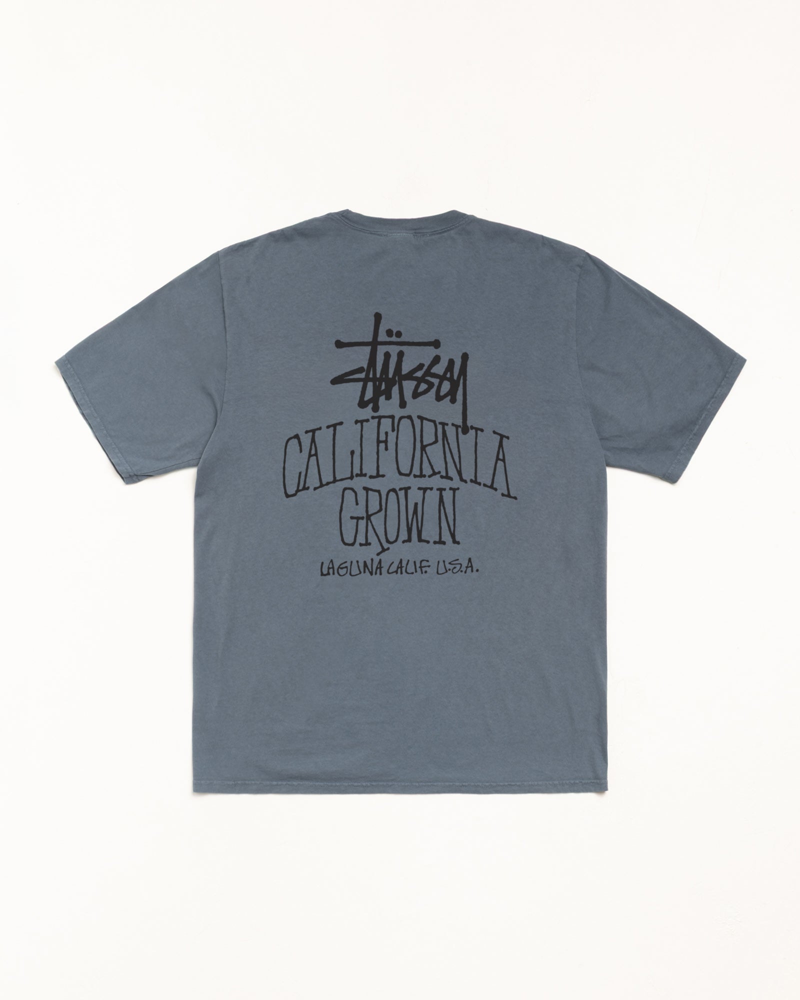 Stussy Cali Grown Tee t-shirt navy cotone 220gsm stampa