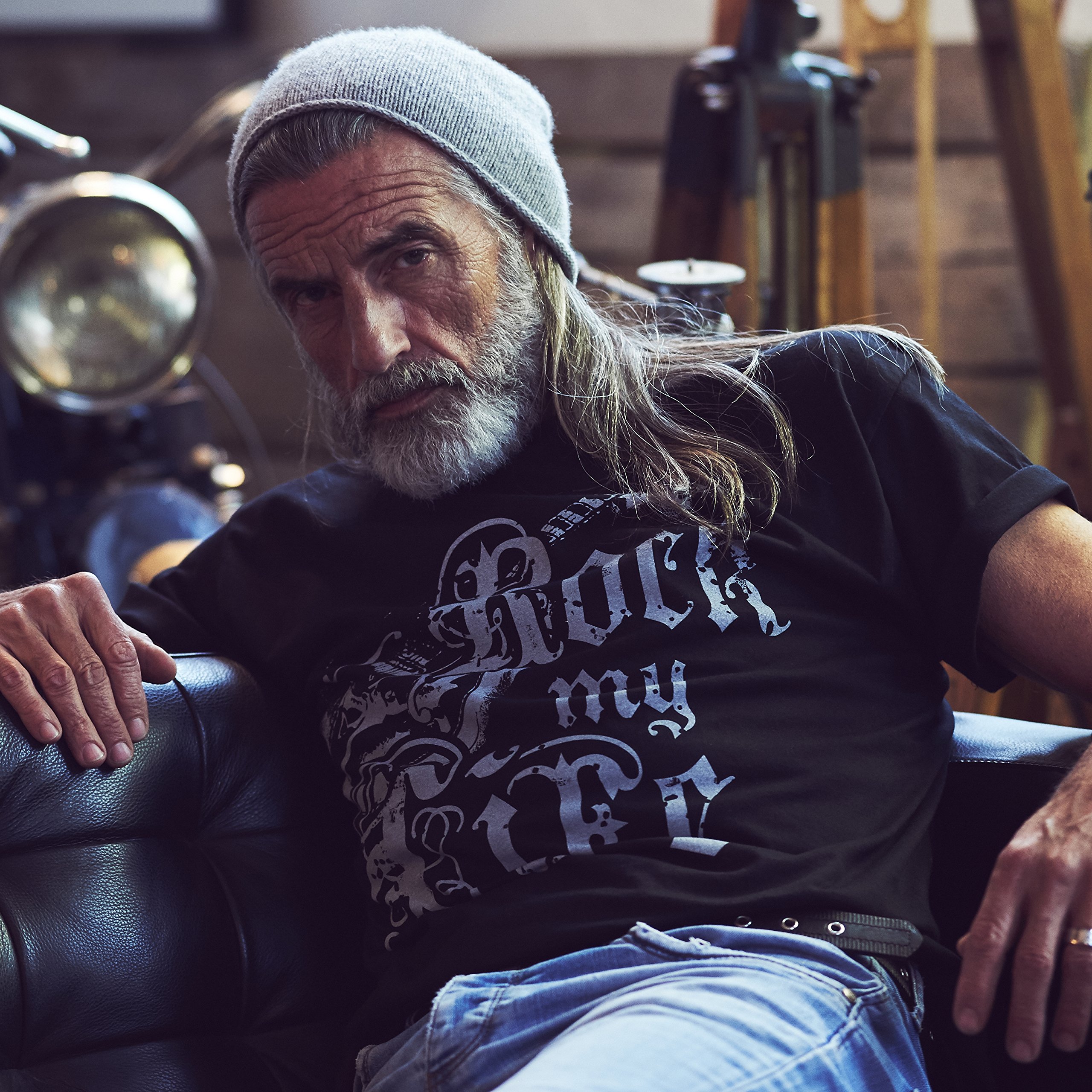 Makaya T-Shirt Uomo Rock My Life Chitarra Cotone
