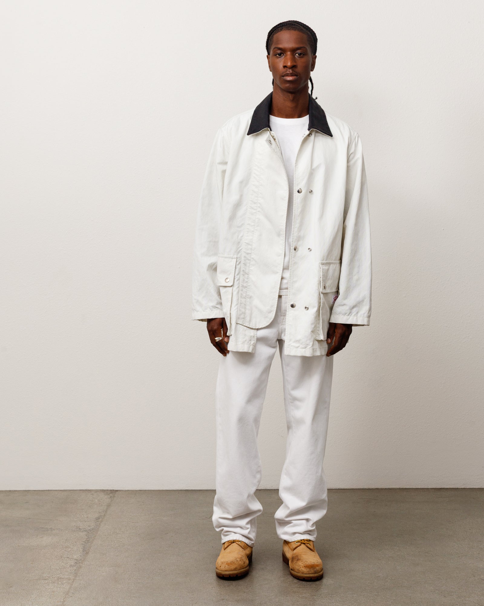 Stussy Fireman Jacket giacca nylon bone sfoderata