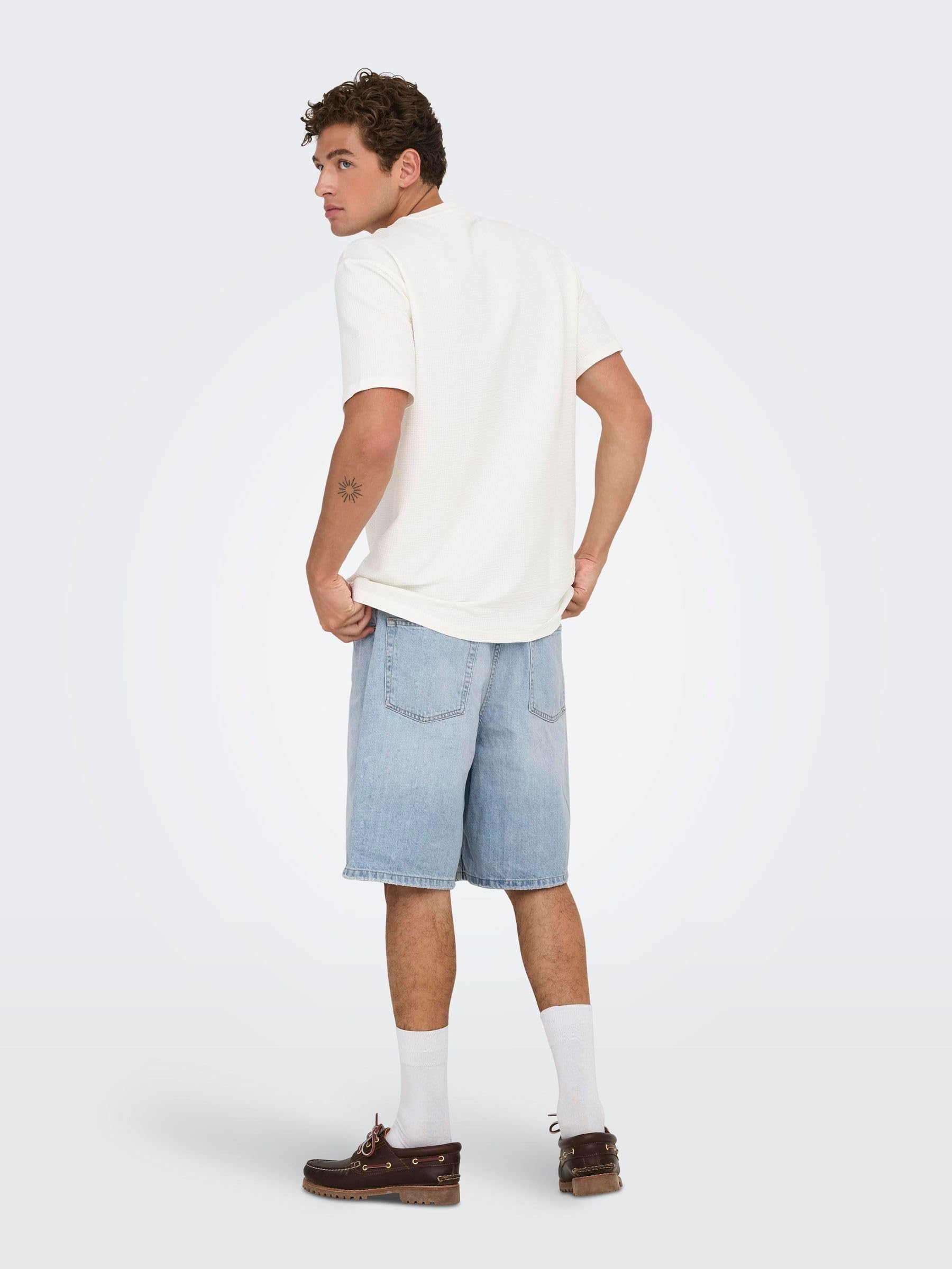 Only & Sons Onsfade Shorts uomo loose fit vita media