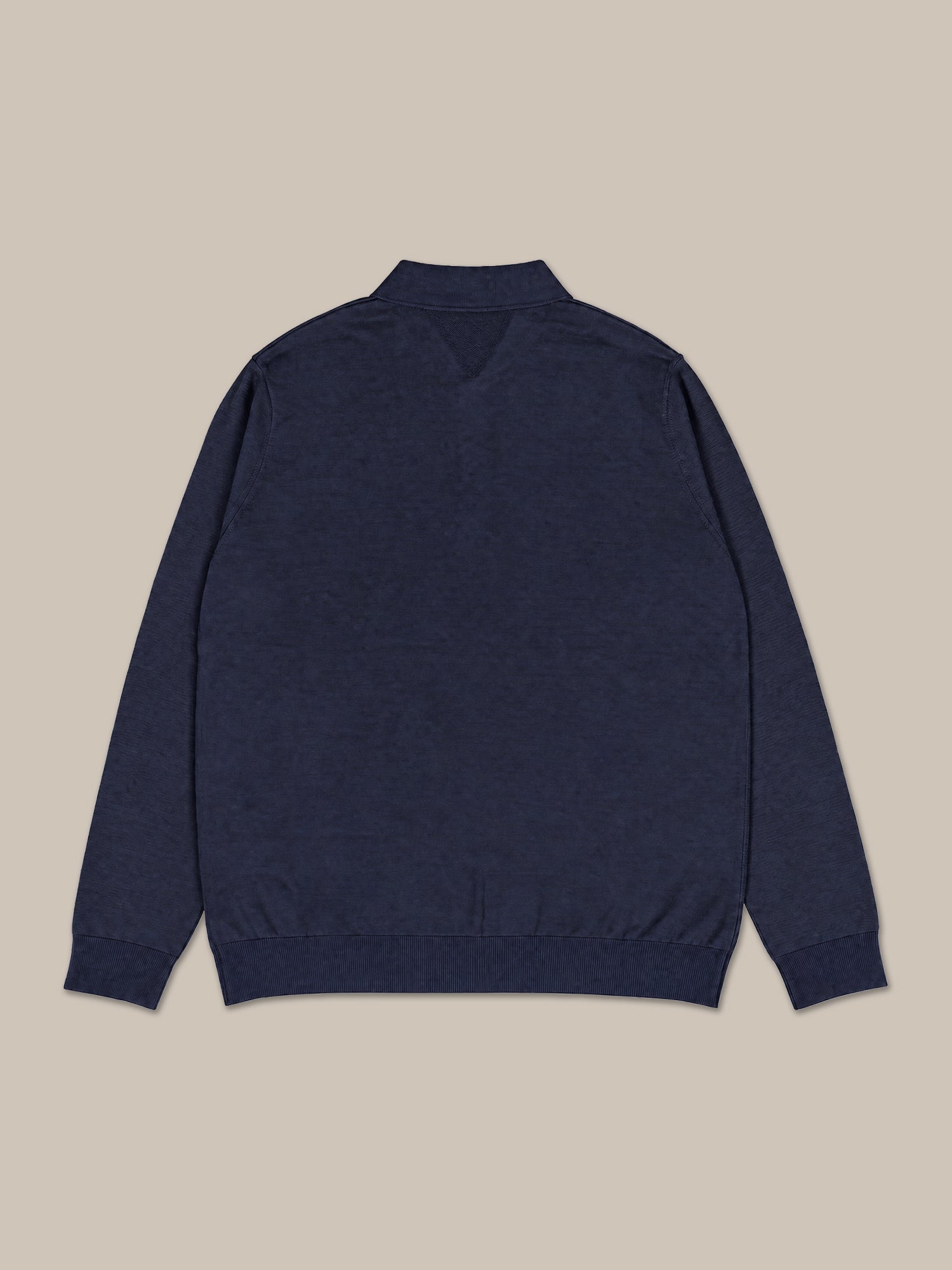 Robert Talbott Henson maglione polo lana seta blu navy