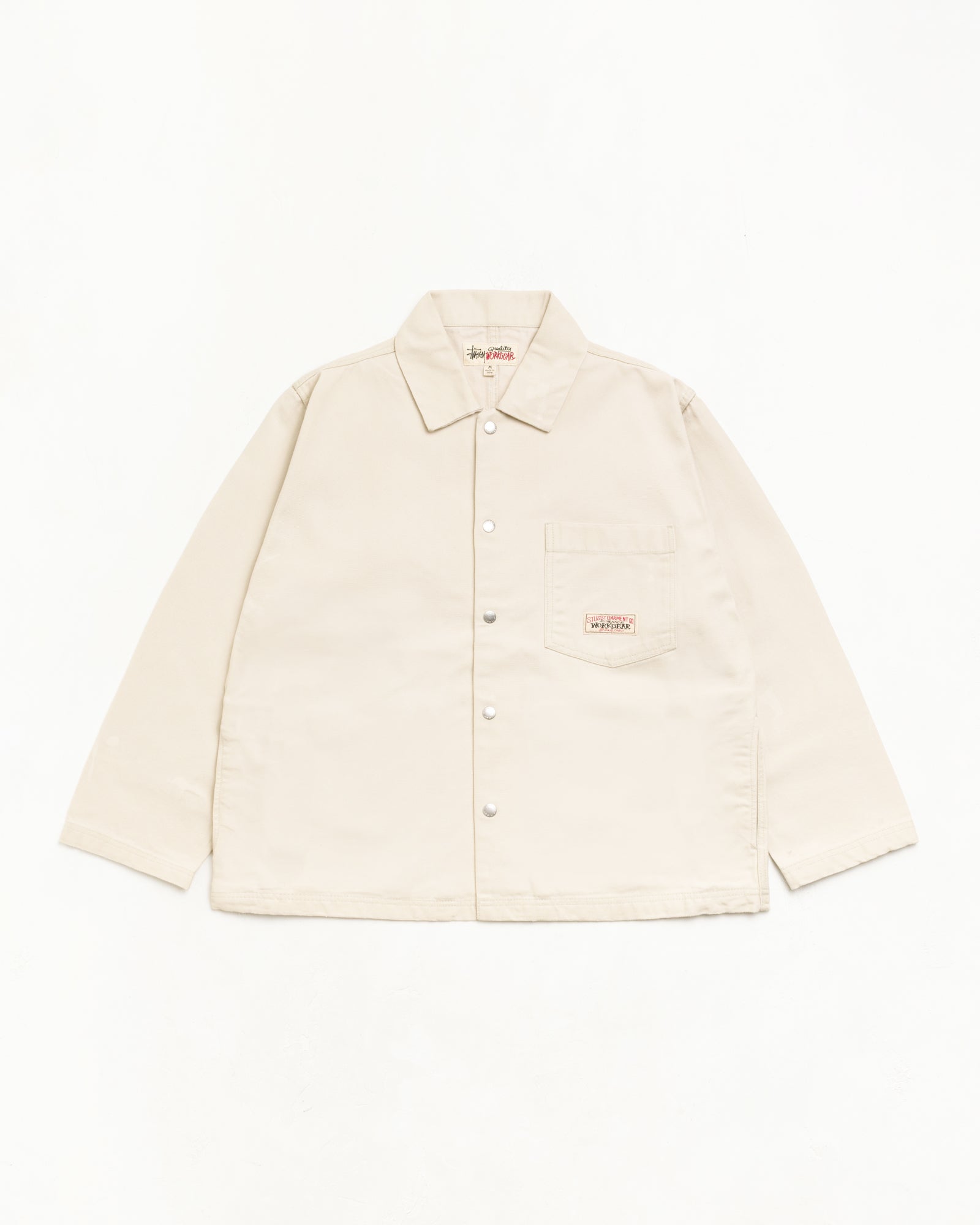 Stussy Canvas Work Overshirt camicia Bone cotone
