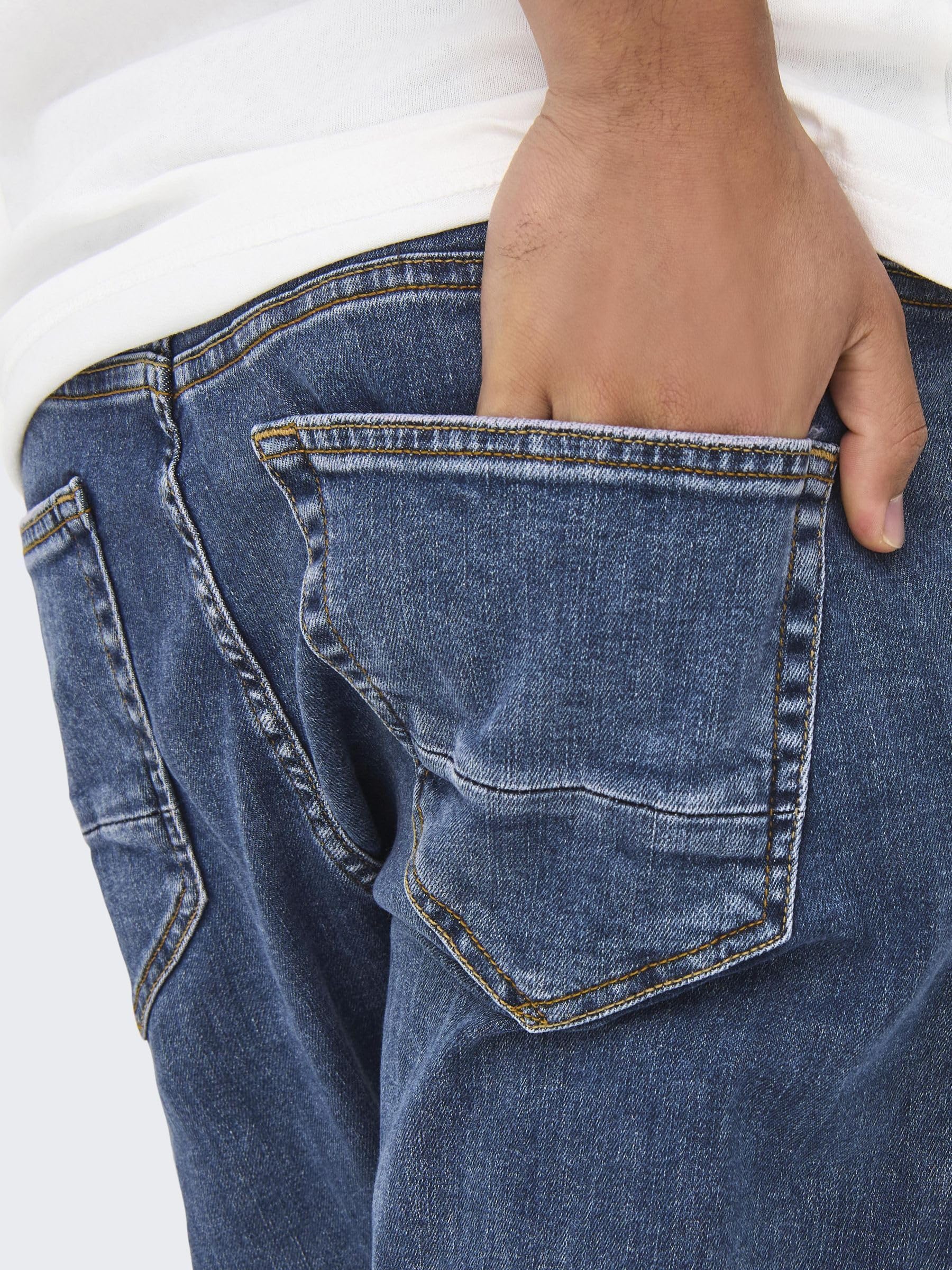 ONLY & SONS WARP Skinny Jeans uomo 28W/32L blu denim