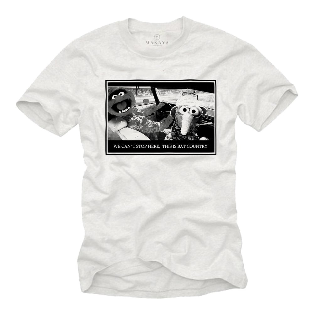 Makaya Fear And Loathing T-Shirt Uomo Nera Cotone