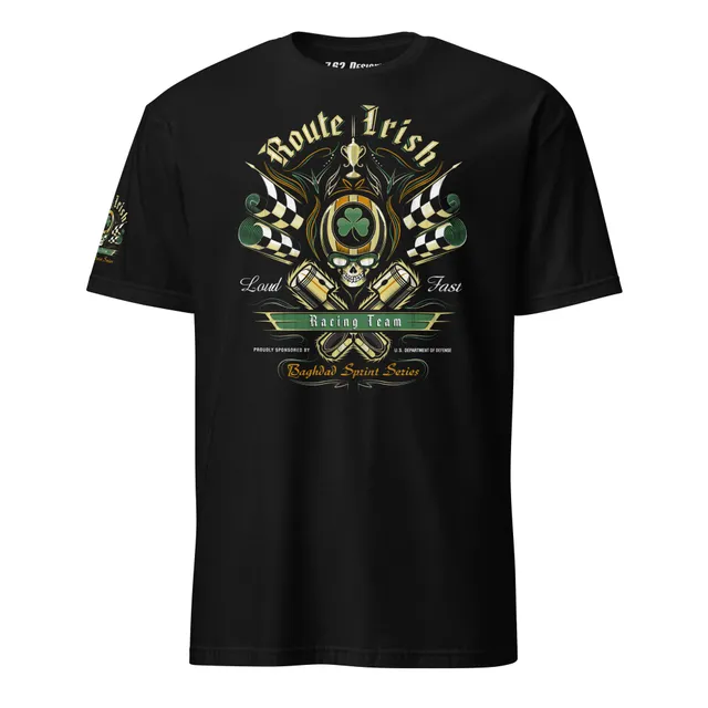 7.62 Design Route Irish maglietta nera OEF OIF cotone