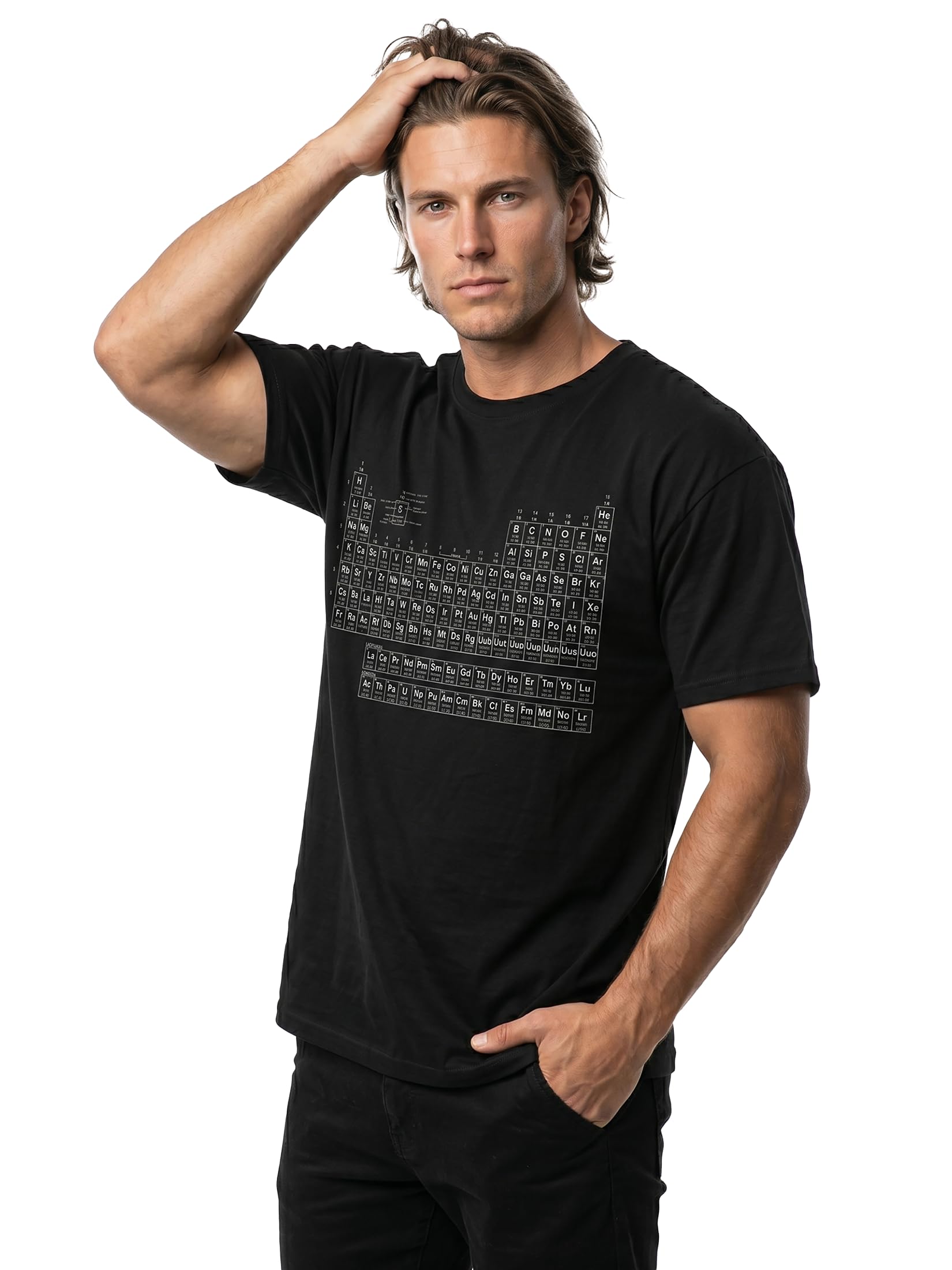 Makaya Tavola Periodica T-Shirt Uomo nera taglia M