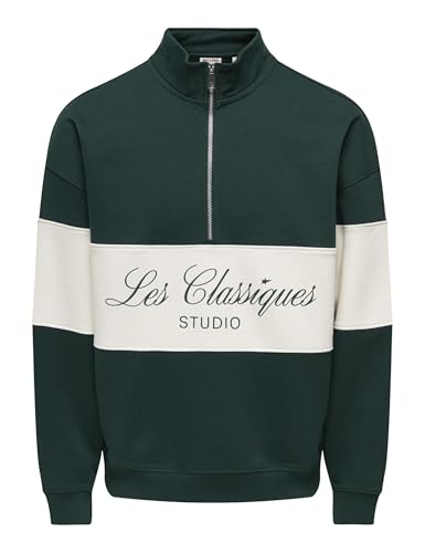 Only & Sons Onsles Classiques Ovz Felpa Uomo Mezza Zip