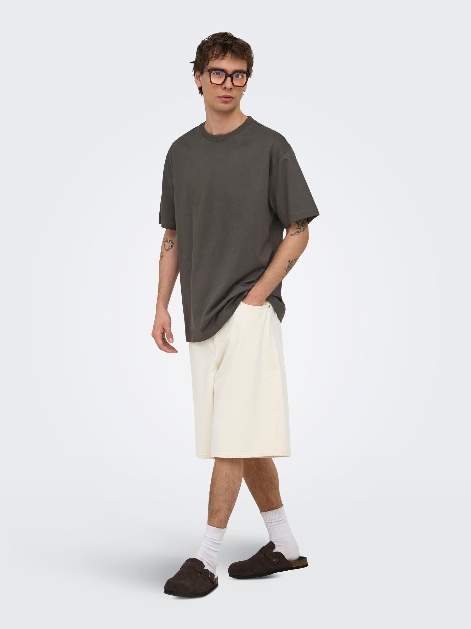 Only & Sons Onsfred t-shirt marrone XL manica corta uomo