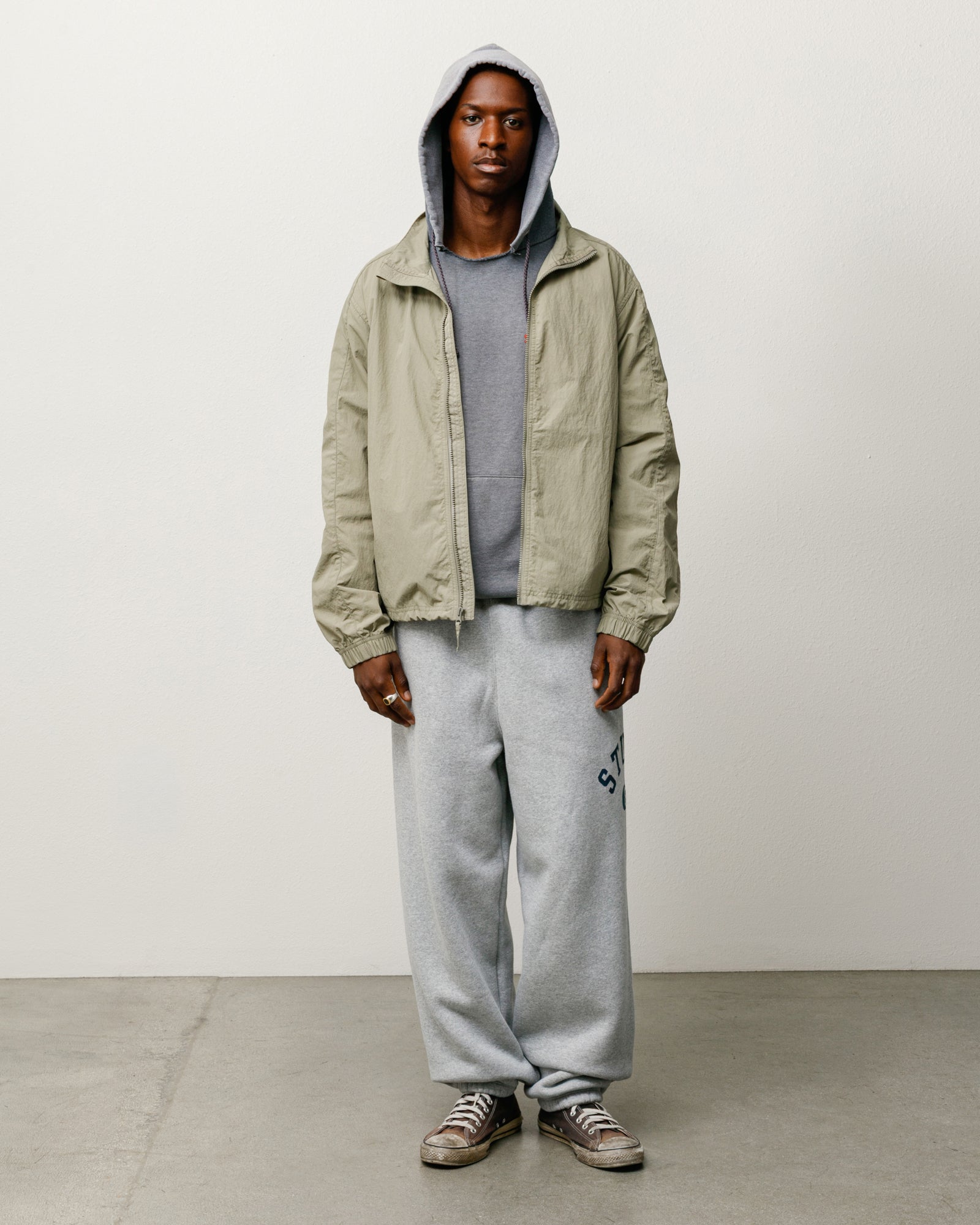 Stussy Varsity Fleece Pant Pantalone Grey Heather 500 g