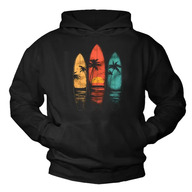 MAKAYA Surf Palme felpa con cappuccio uomo M vintage