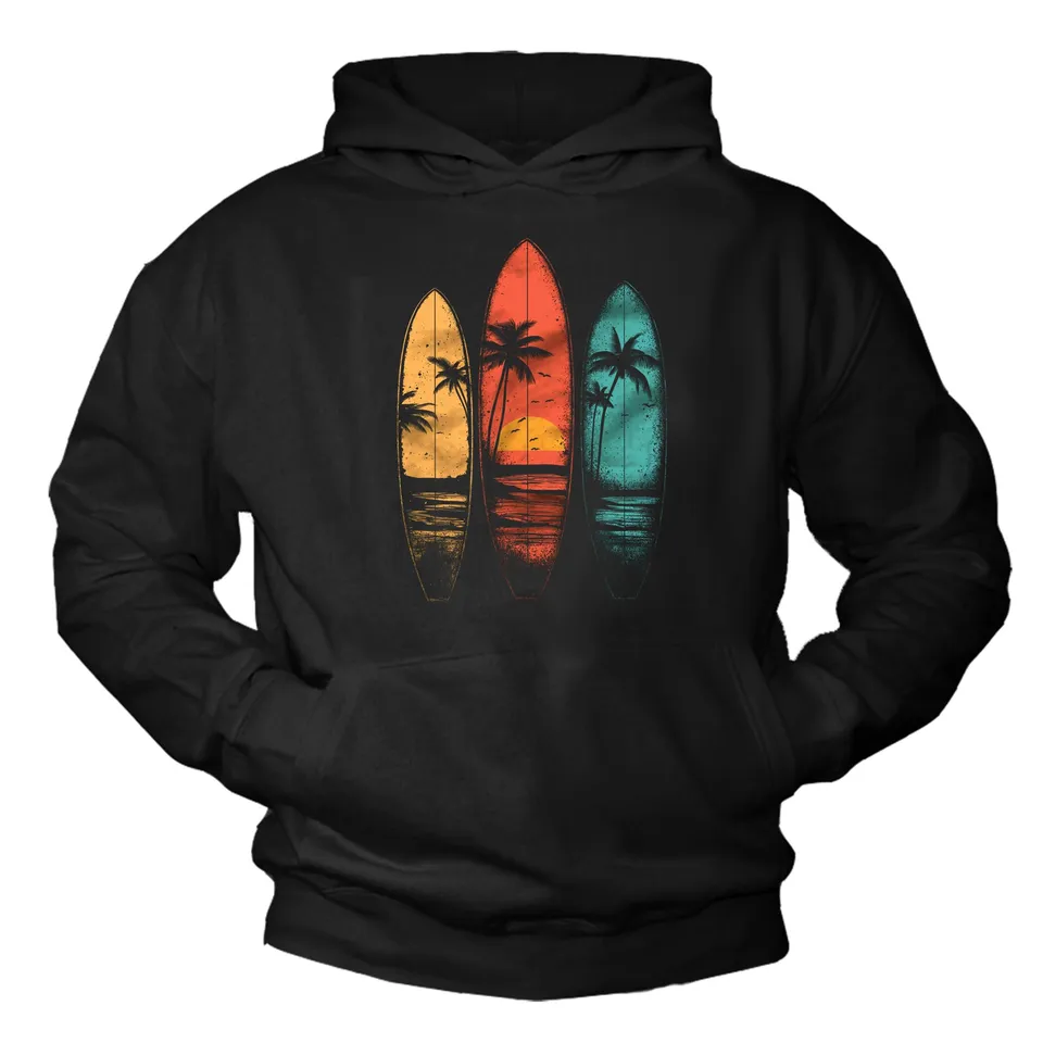 MAKAYA Surf Palme felpa con cappuccio uomo M vintage