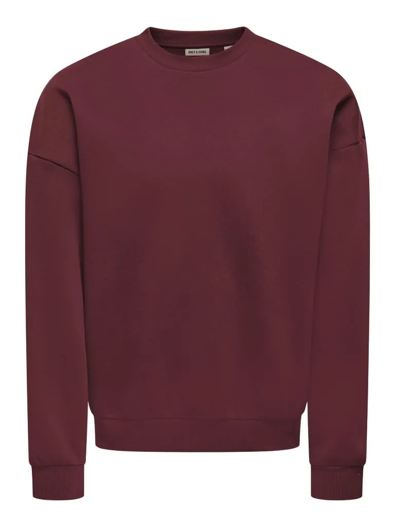 Only & Sons Onsceres Felpa Uomo Rossa Port Royale L
