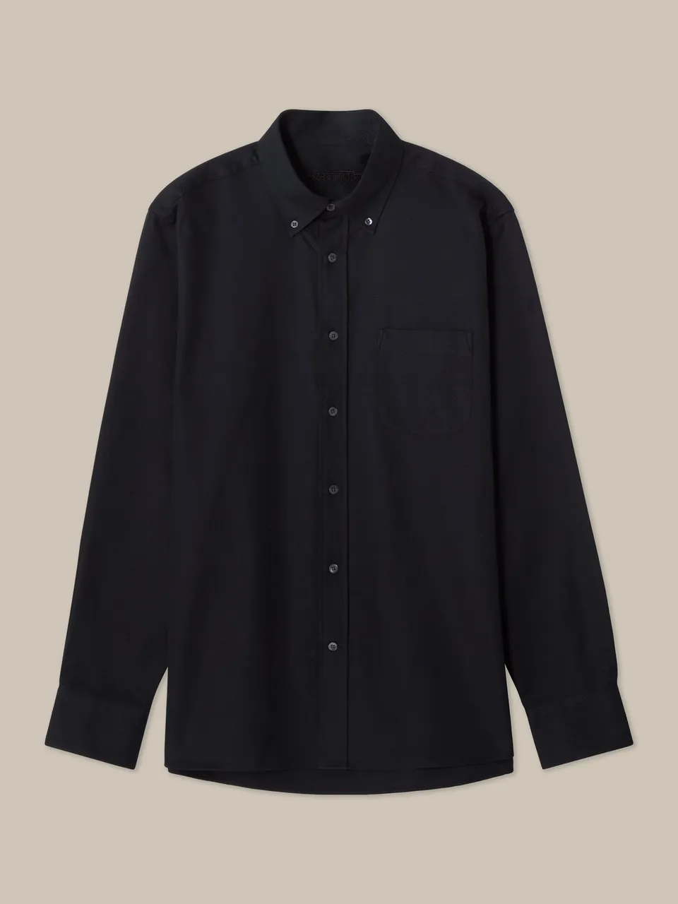 Robert Talbott Harrison Camicia Cotone Nero Piqué