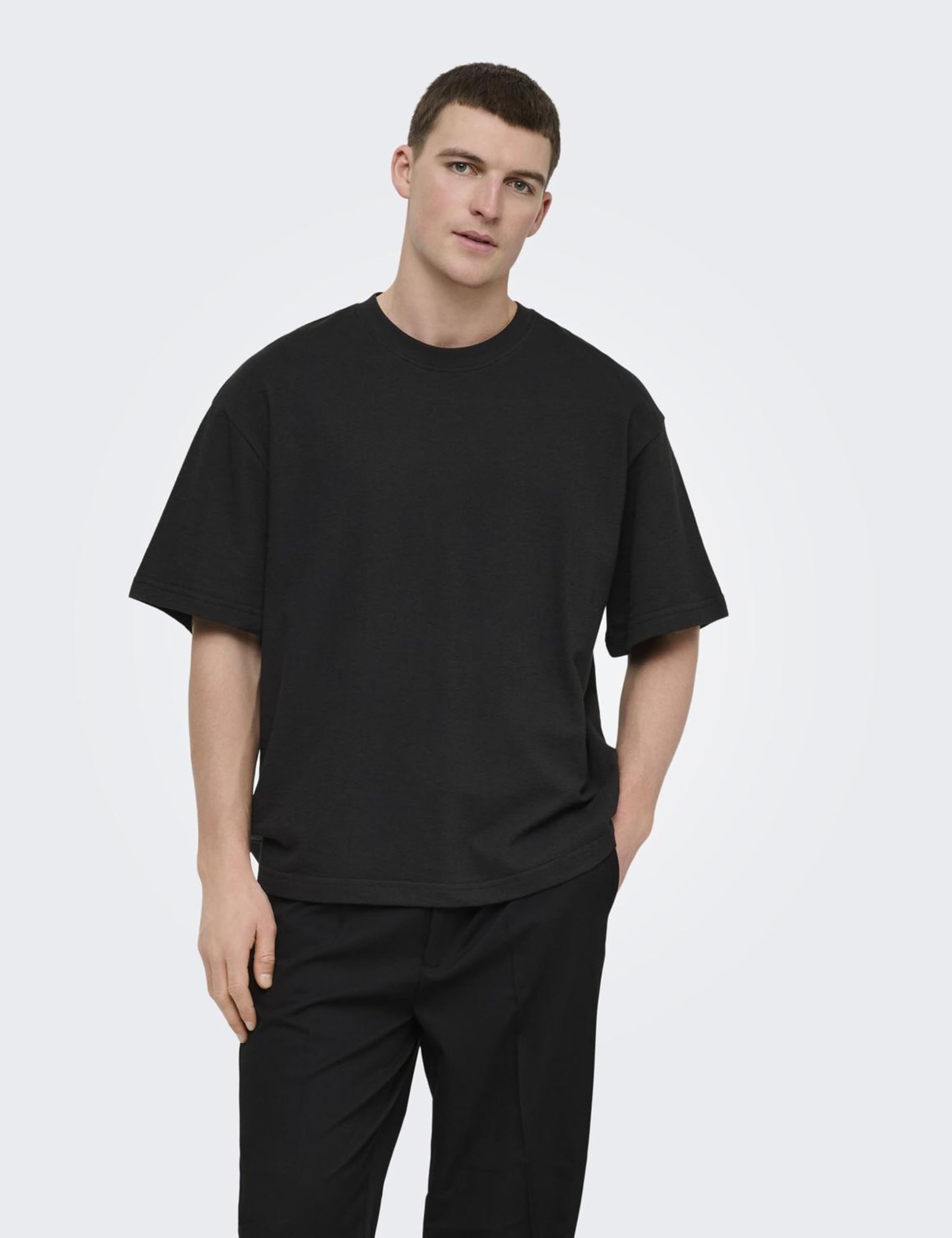 Only & Sons Onslenny T-Shirt Uomo Cotone Nero