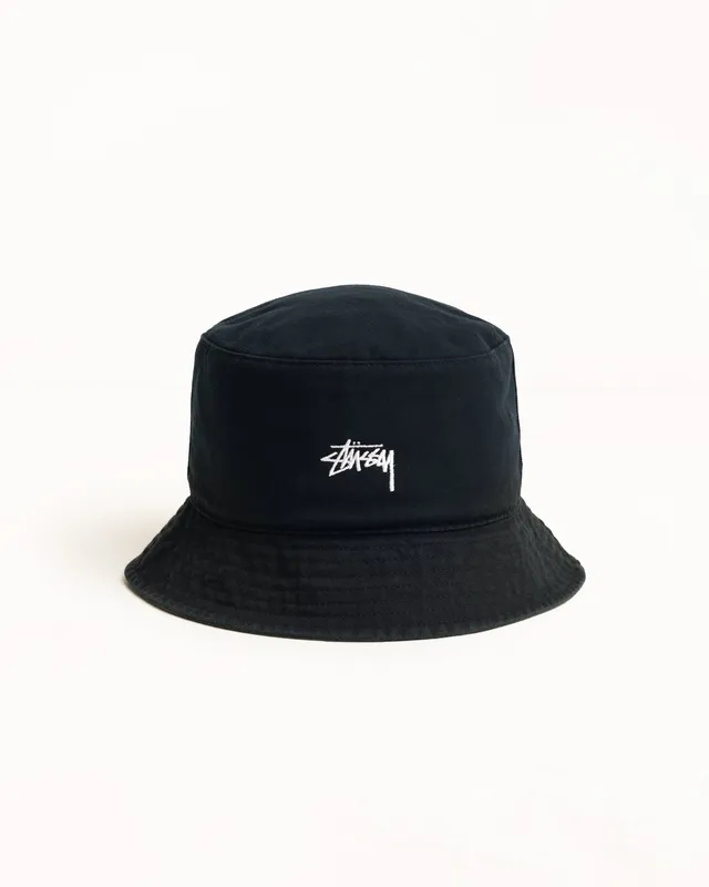 Stussy Reversible Stock Bucket Hat pescatore nero cotone