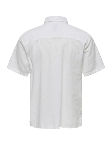 ONLY & SONS Onscaiden camicia maniche corte uomo Bianco L