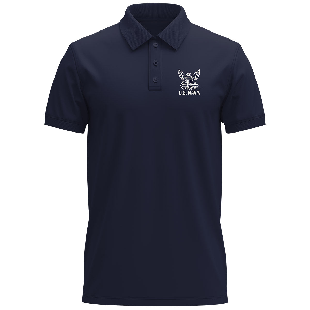 7.62 Design US Navy Logo Polo Uomo Blu Navy Cotone Taglia L