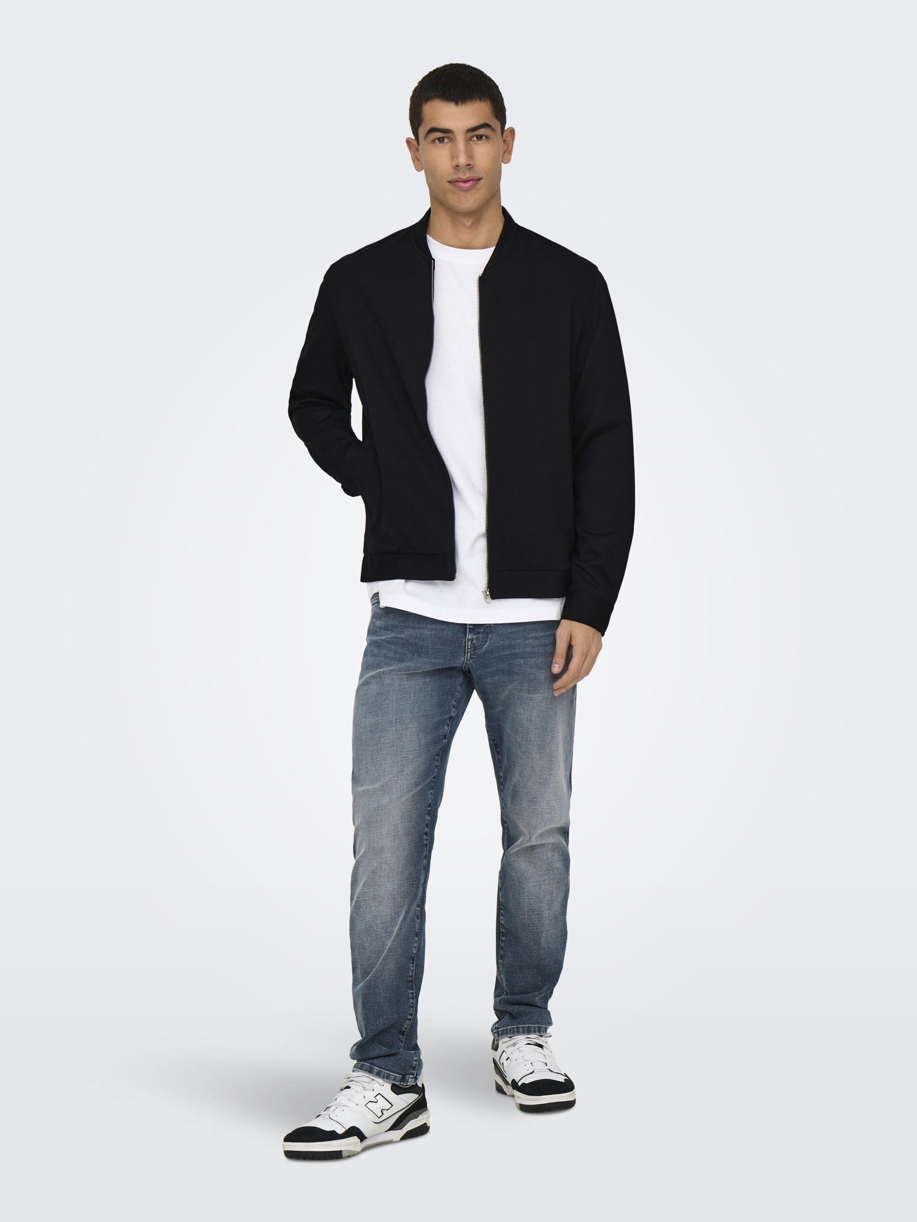 ONLY & SONS Blouson Giacca Baseball Uomo Nero M