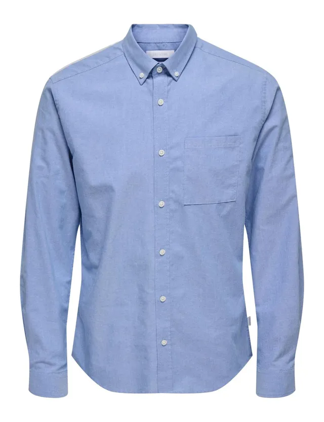 ONLY & SONS Onsalvaro Camicia Oxford Uomo Manica Lunga