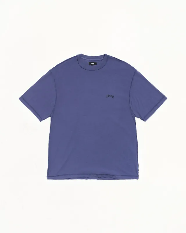 Stussy Lazy Tee Maglietta Vintage Navy Cotone 190 gsm