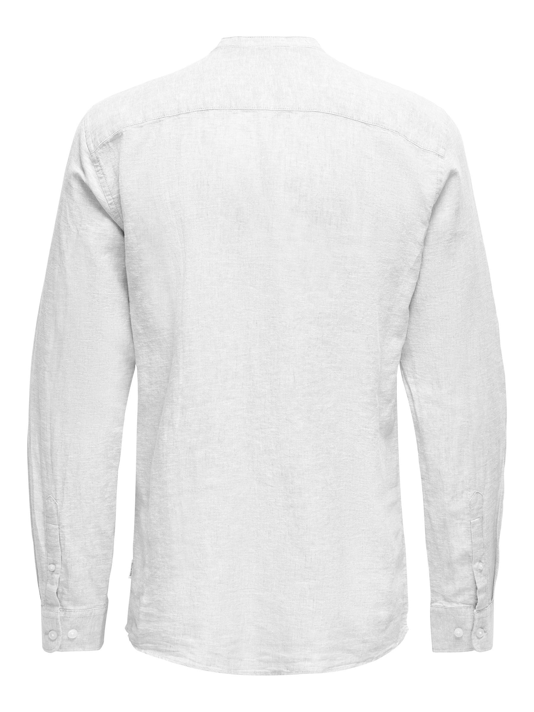 ONLY & SONS Onscaiden Camicia Uomo Lino Slim Fit