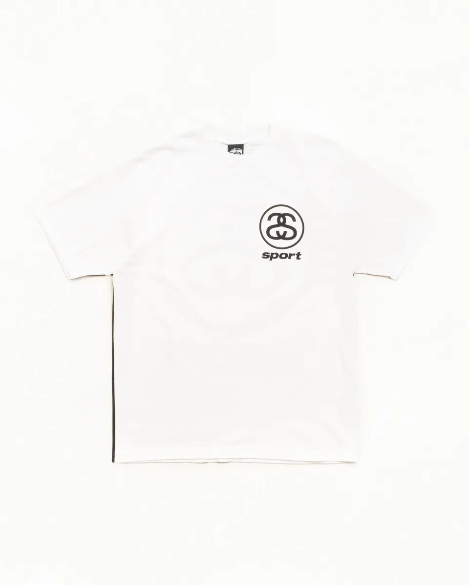 Stussy Link Sport Tee Pigment Dyed Maglietta Natural Cotone