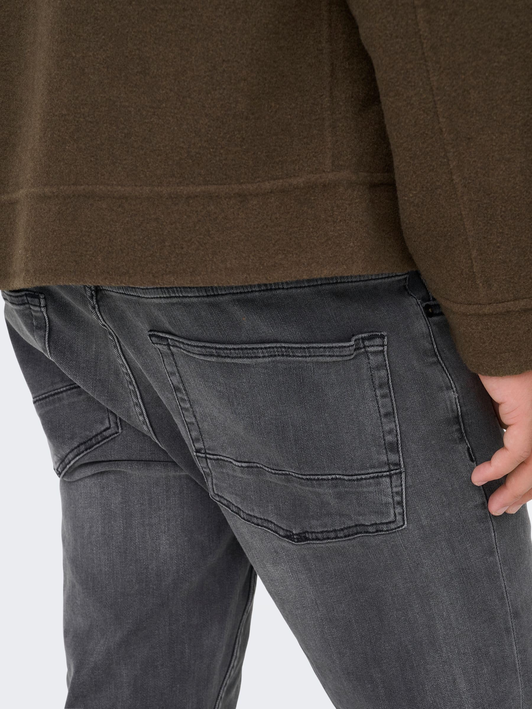 Only & Sons Onswarp Grey DCC 2051 Jeans Skinny Uomo 28 Grigio