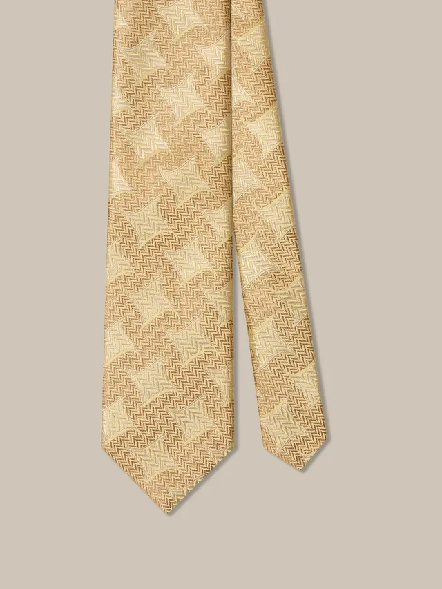 Robert Talbott Robert Chevron Star cravatta seta oro REG