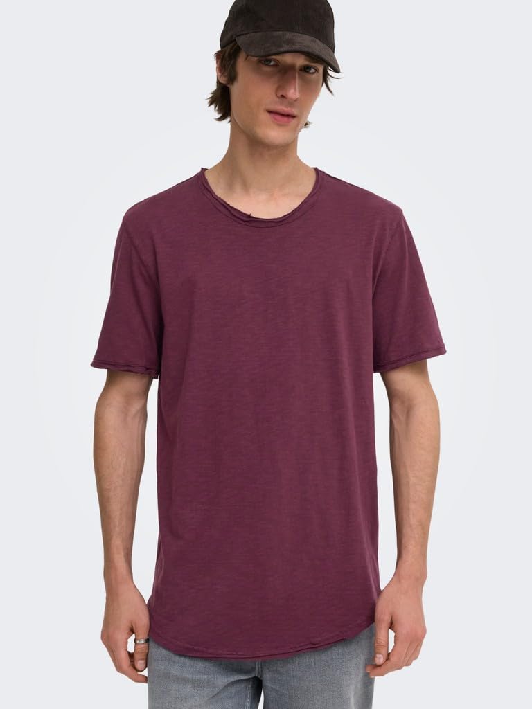 Only & Sons Onsbennie T-shirt Uomo Rossa Port Royale XL