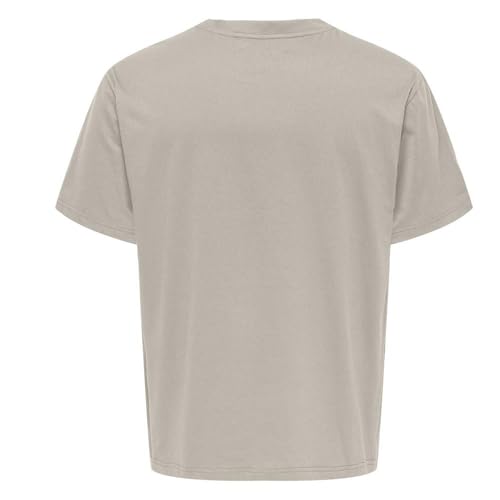Only & Sons Cinese T-Shirt Uomo Beige Cotone