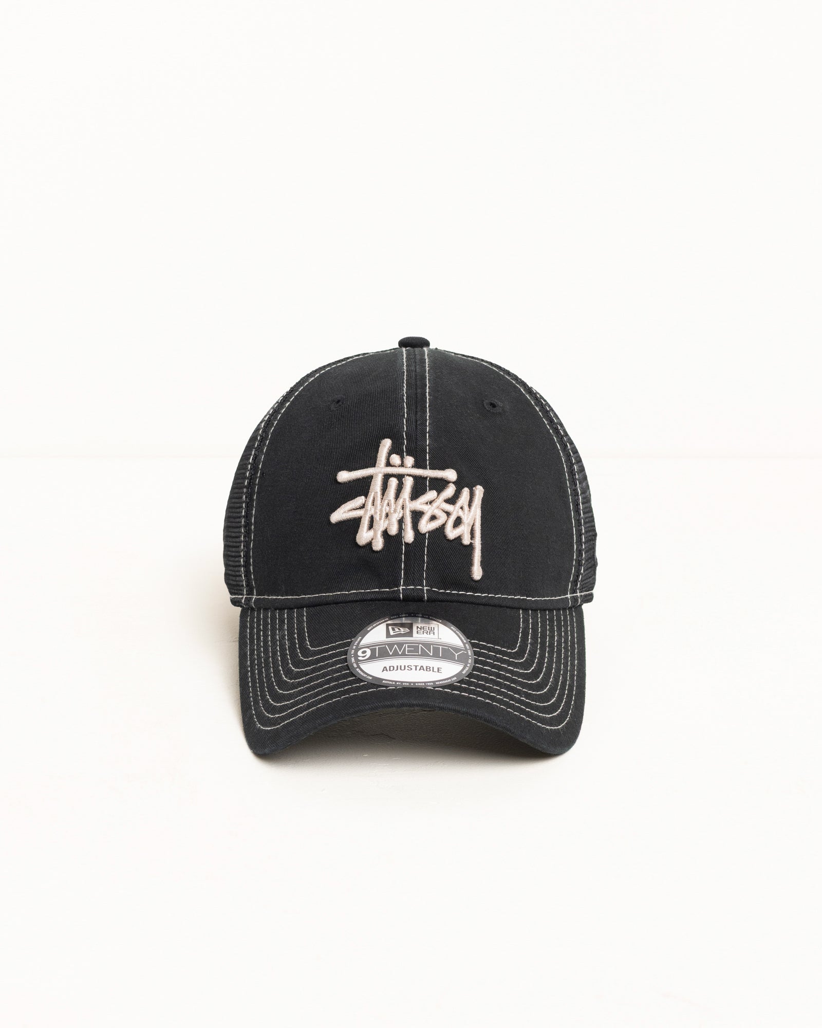 Stussy 9Twenty Washed Basic Trucker berretto nero