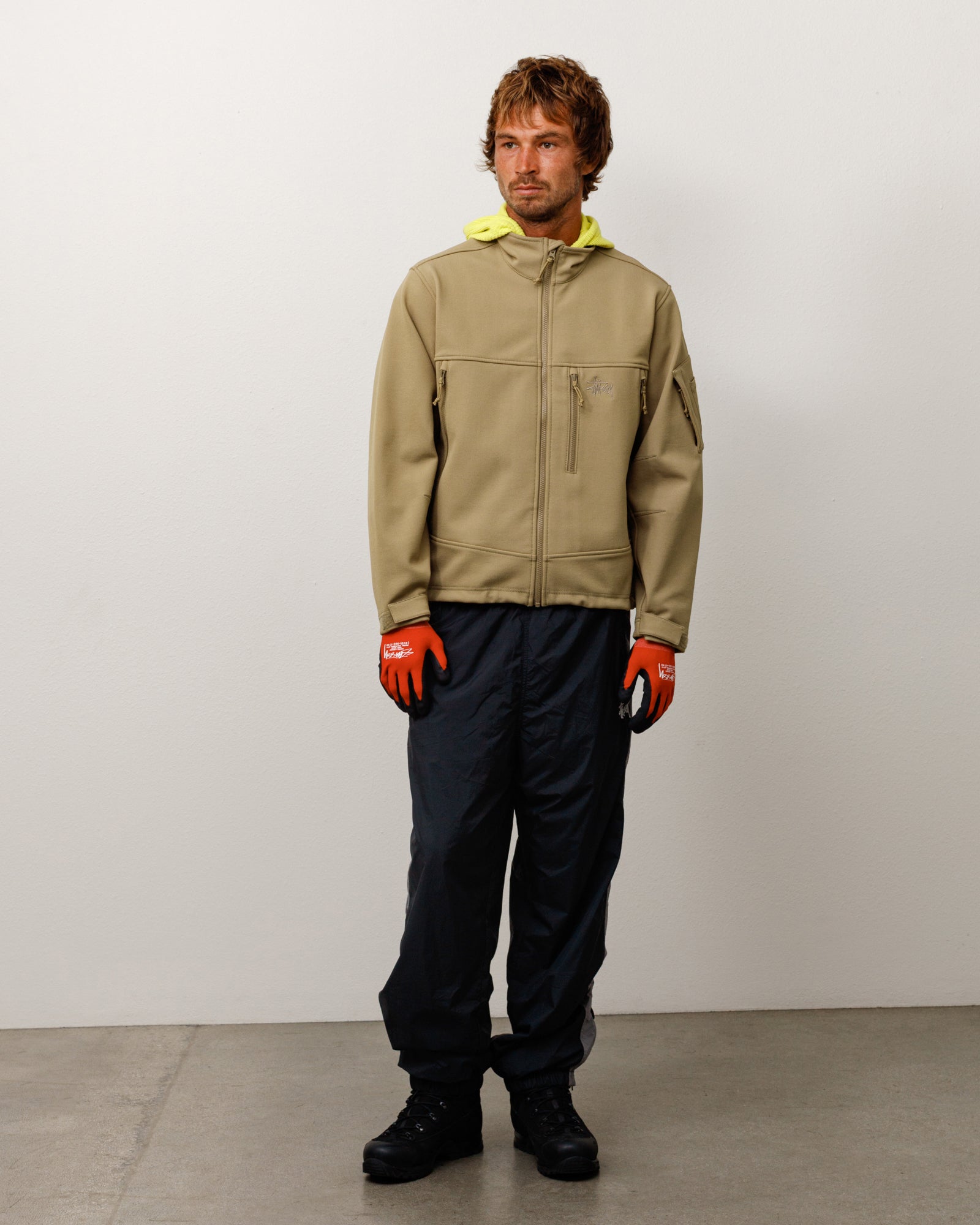 Stussy Soft Shell Jacket giacca Coyote nylon idrorepellente