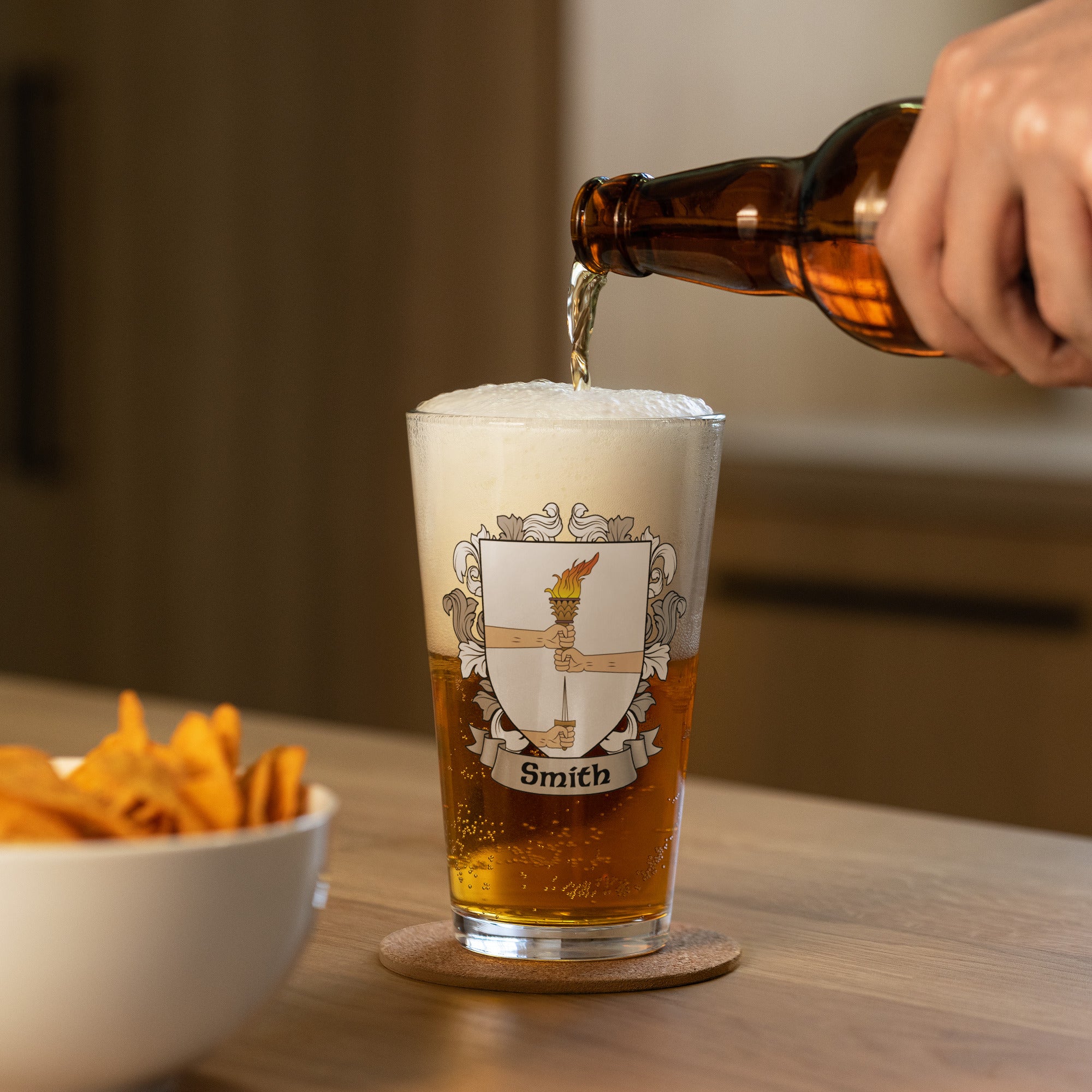 7.62 Design Smith bicchiere birra vetro 473ml stemma Irish