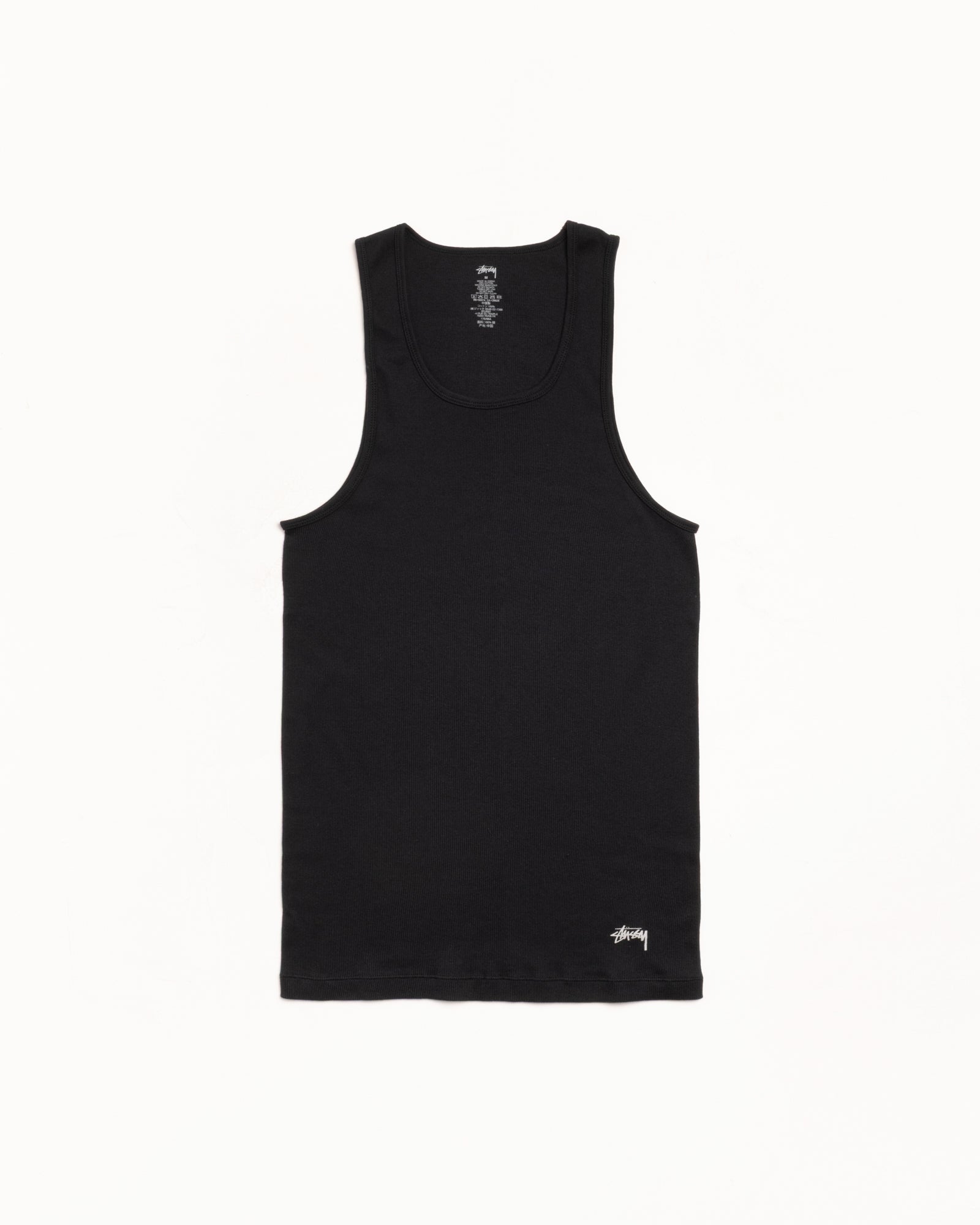 Stussy Tank Undershirts canottiera black 3 pack cotone