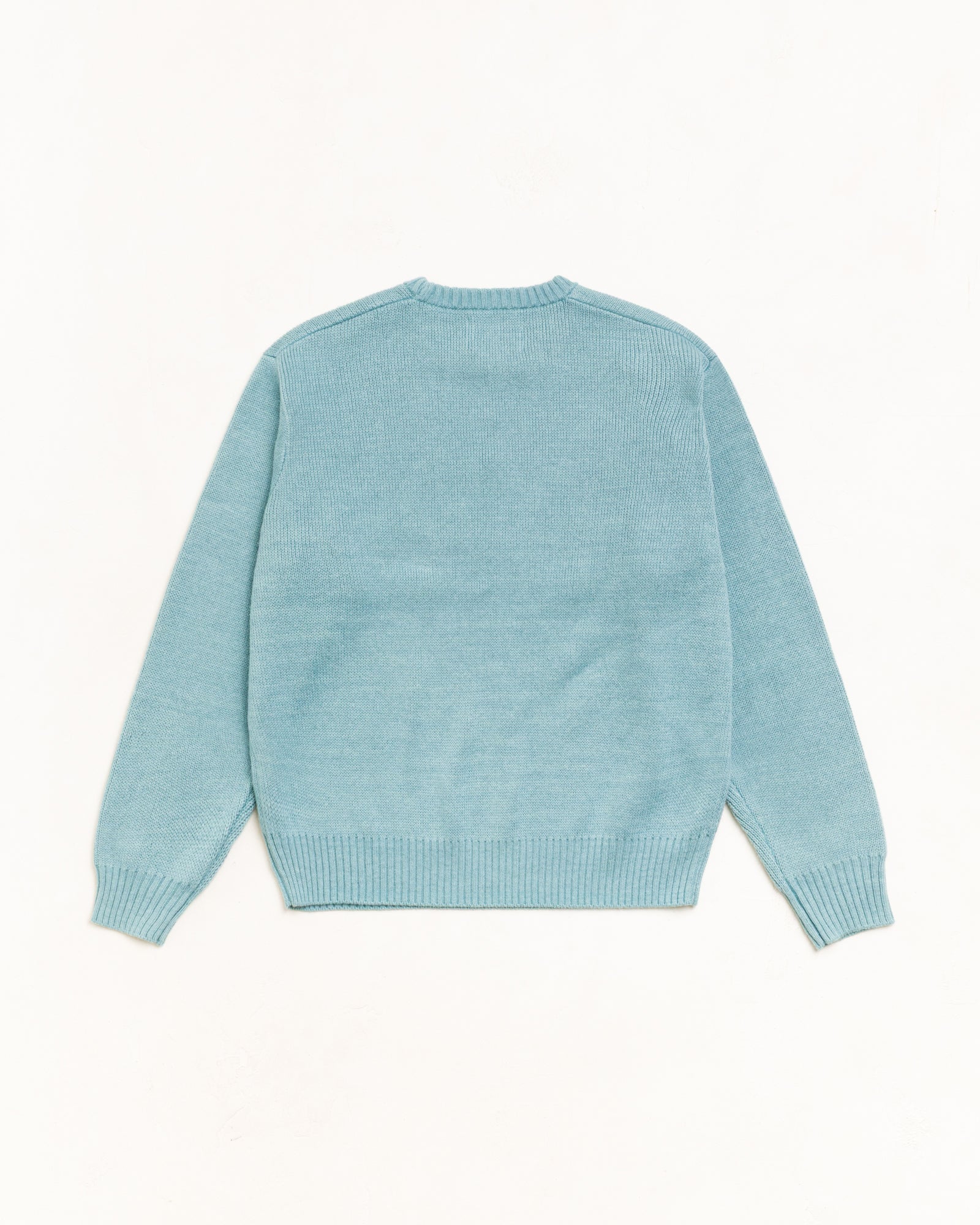 Stussy Striped Hibiscus Sweater maglione Dusty Blue jacquard
