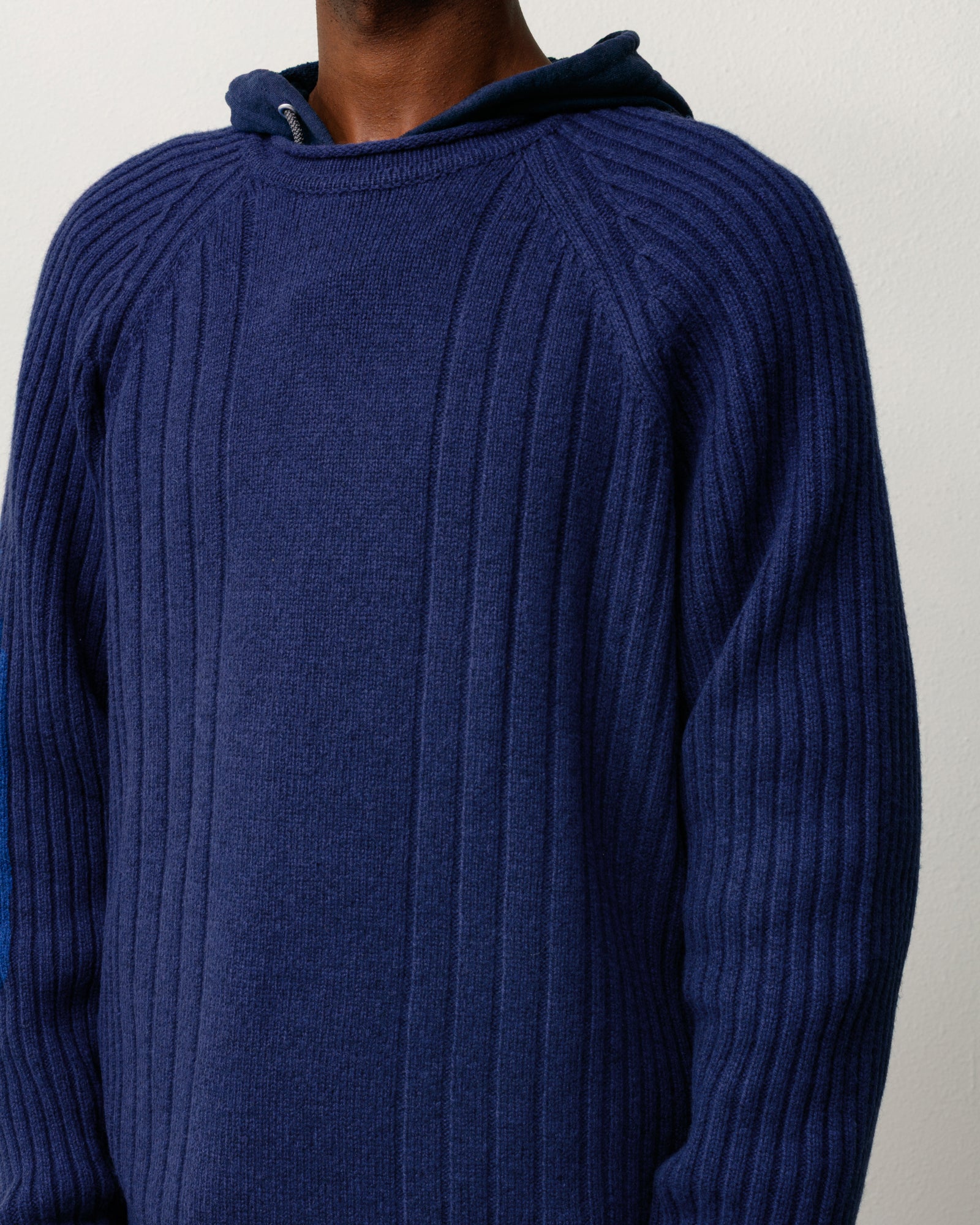 Stussy Merino Roll Neck Maglione Blue Lana Merino