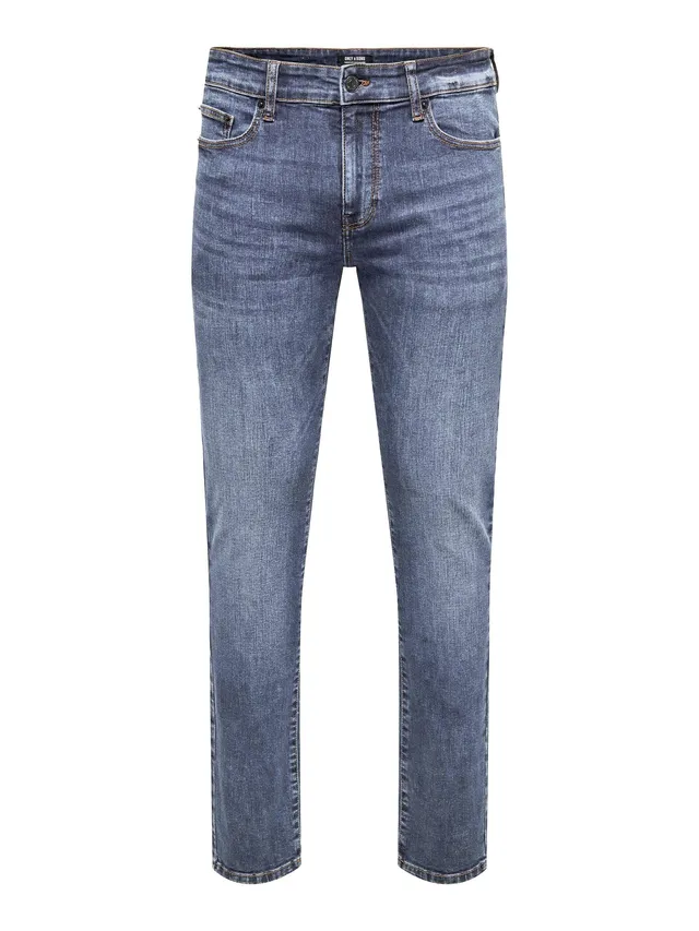 Only & Sons Jeans Slim Fit Vita Media 30W 34L Azzurro