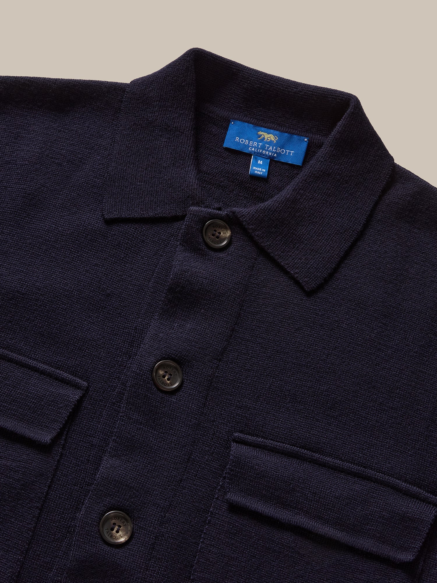 Robert Talbott Landon Giacca Uomo Navy Merino