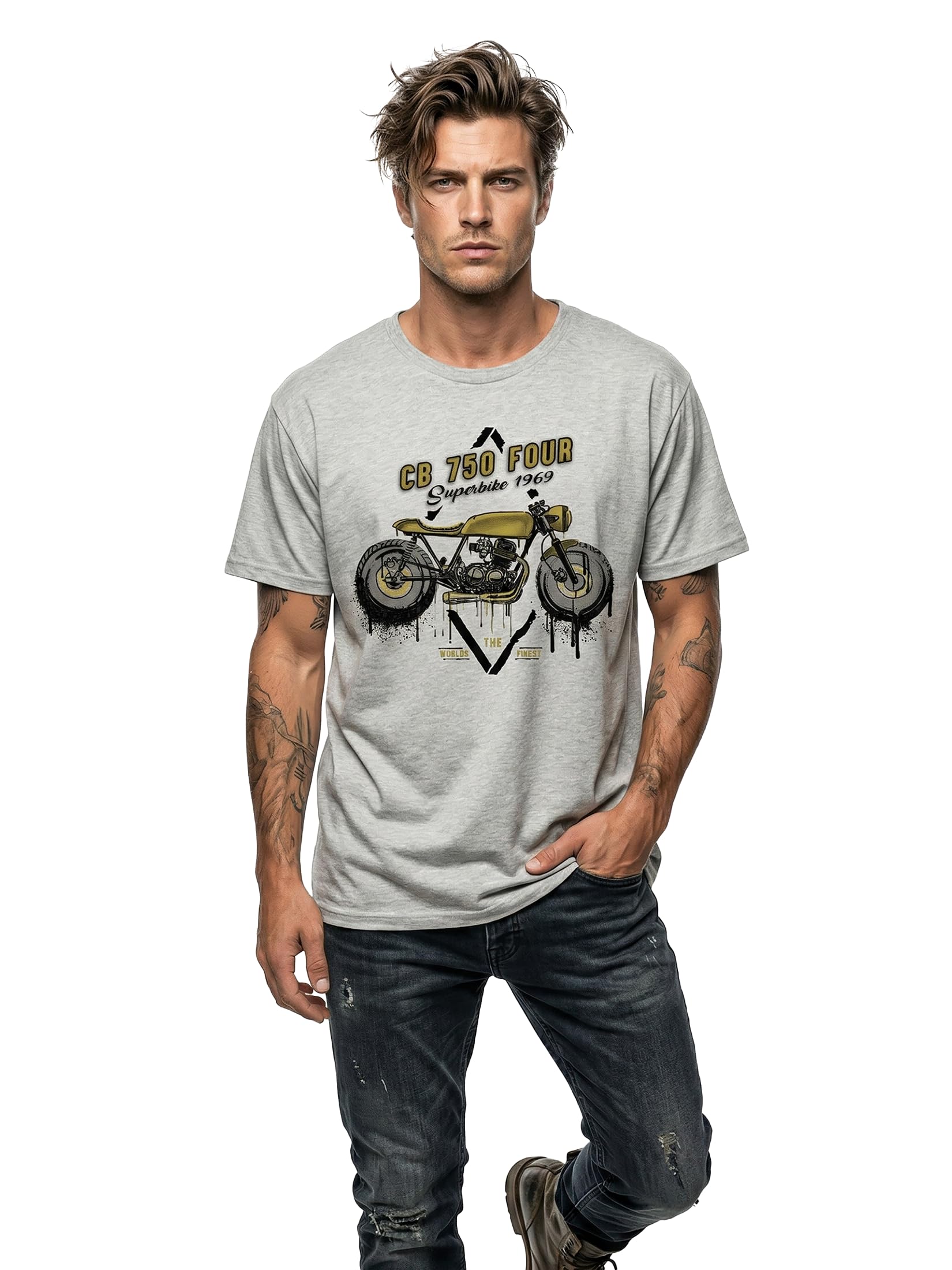 Makaya T-Shirt Uomo Biker CB 750 Cotone L