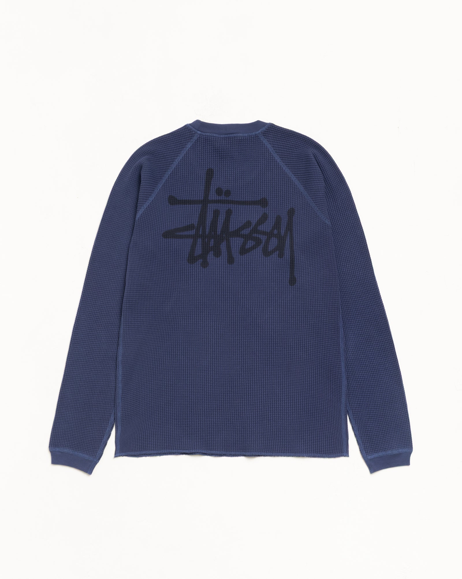 Stussy Knits Basic Stussy Thermal maglia termica navy 100% cotone