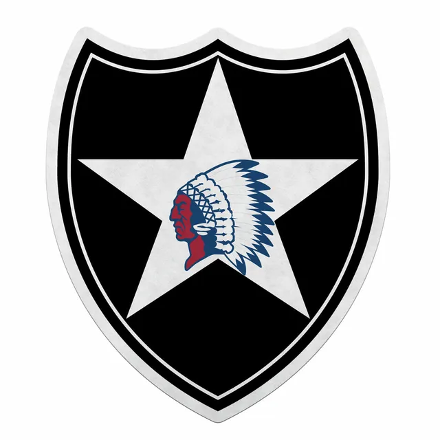 7.62 Design 2nd Infantry Division gagliardetto feltro 18 pollici