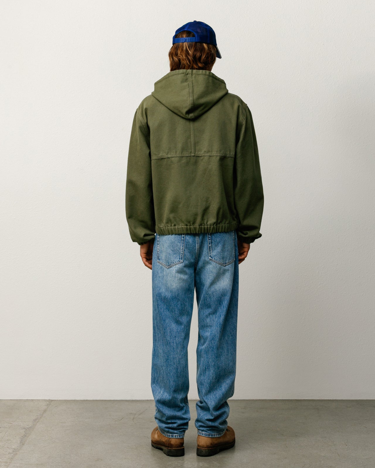 Stussy Outerwear Work Jacket giacca canvas Olive 100% cotone