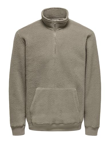 ONLY & SONS Onsemilio Felpa teddy zip Noce S