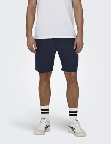 Only & Sons Onsleo Linen Mix 0048 Shorts Uomo Bianco Lino